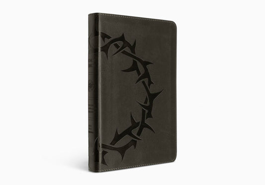 ESV Thinline Bible, Red Letter TruTone®, Charcoal, Crown Design