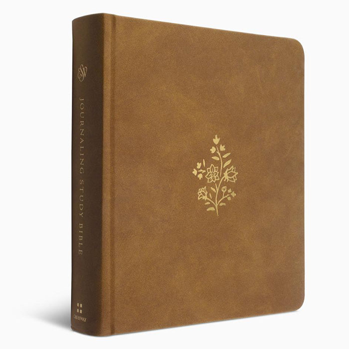 ESV Journaling Study Bible TruTone over Board, Nubuck Caramel