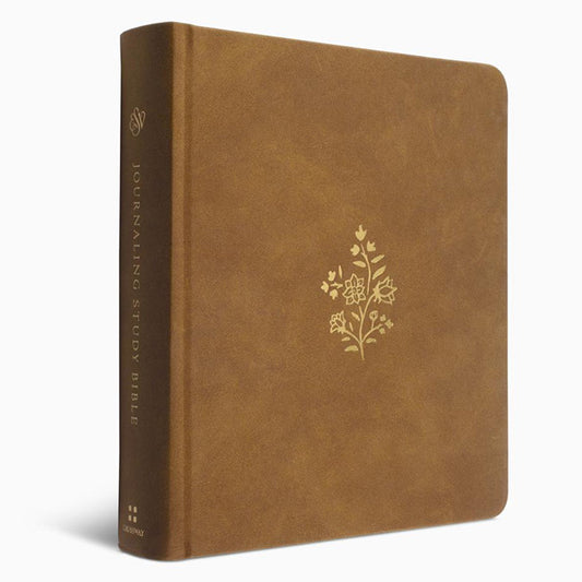 ESV Journaling Study Bible TruTone over Board, Nubuck Caramel