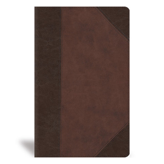 ESV Large Print Compact Bible, Red Letter, TruTone, Brown/Walnut, Portfolio Design