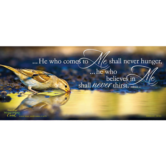 Shall Never Thirst - WitnessWord Card