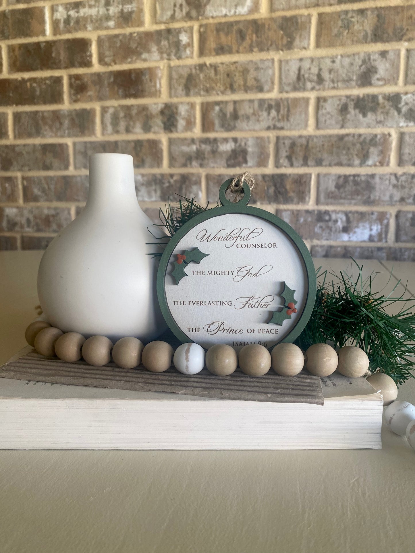 Isaiah 9:6 Wood Ornament