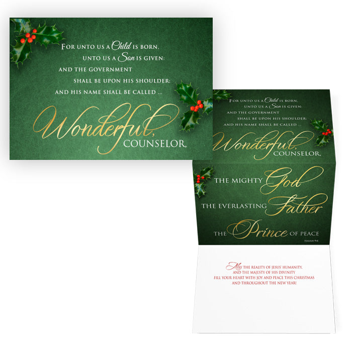 A Child Is Born, A Son Is Given Christmas Card - 10pk