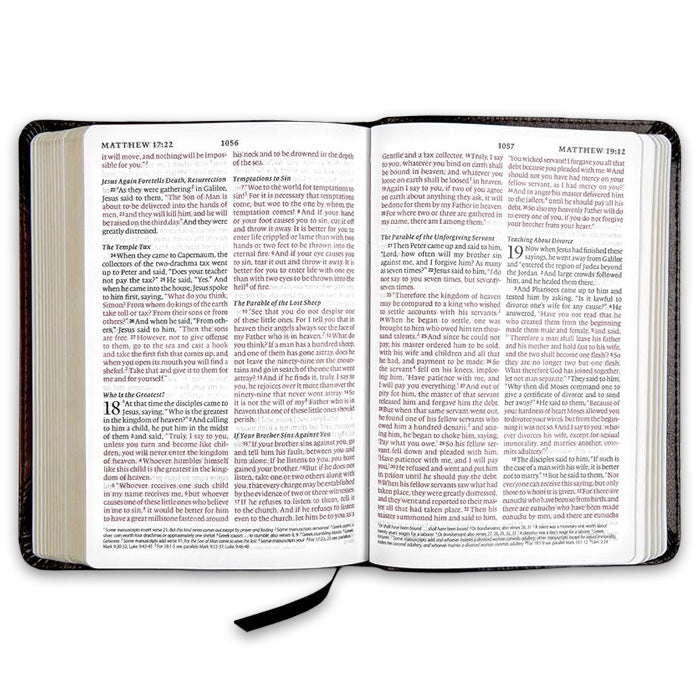 ESV Large Print Compact Bible, Red Letter, TruTone, Brown/Walnut, Portfolio Design