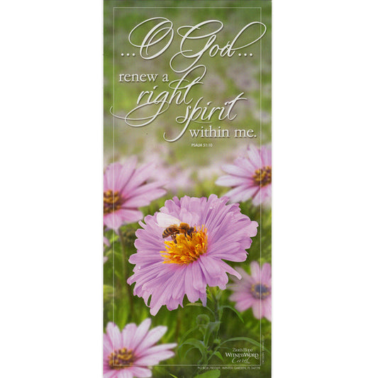 Renew A Right Spirit - WitnessWord Card